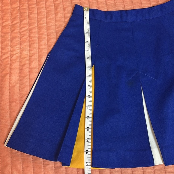 Vintage 1970s cheer skirt Yellow,Blue,White size approx XS - Picture 8 of 10